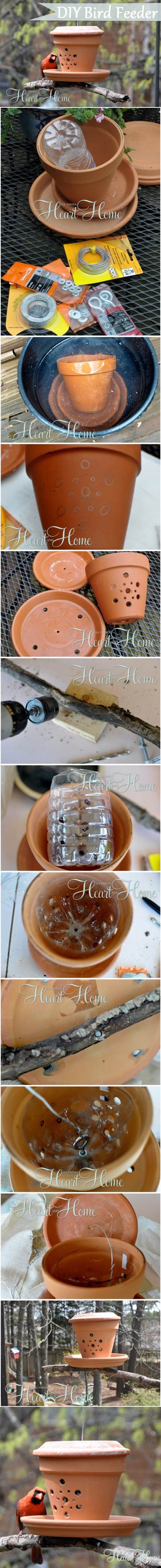 DIY Bird Feeder from Flower Pot 2