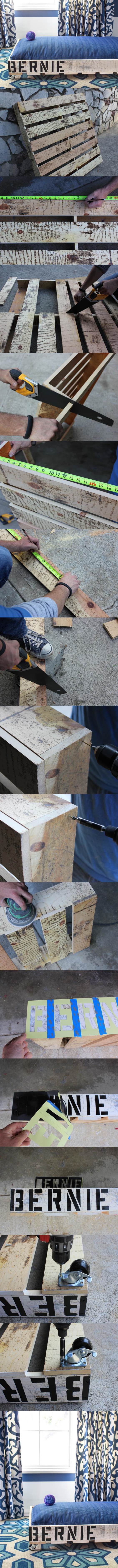 DIY Mobile Dog Bed from Shipping Pallets 2